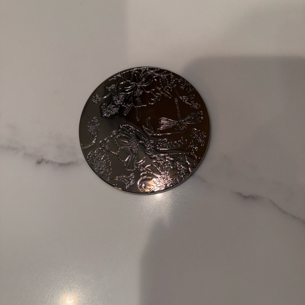 New Gucci Silver Flora Compact Mirror - Picture 5 of 12